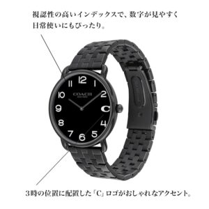 Coach Elliot Qtz Basic Black Round Dial Men's Watch